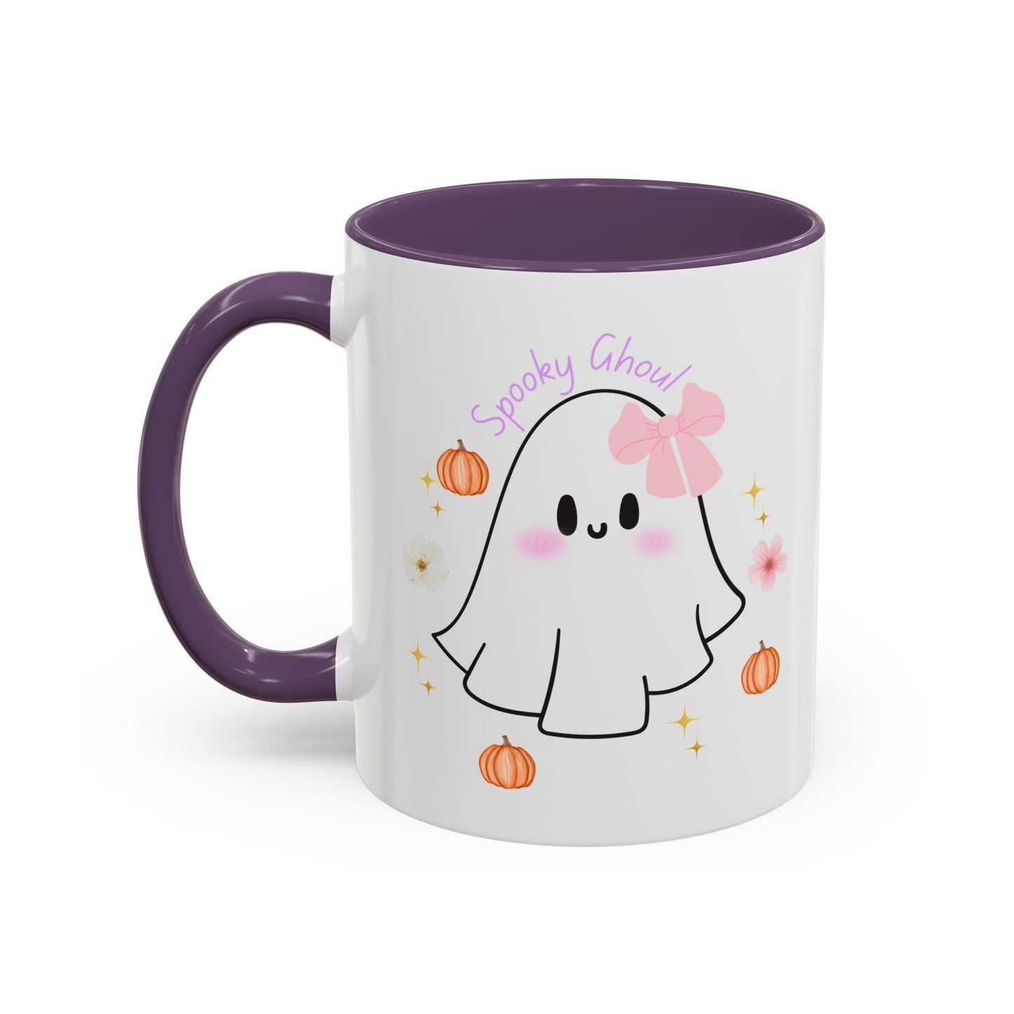 Mug - Coquette Ghost with Bows and Pumpkins for Fall Weather