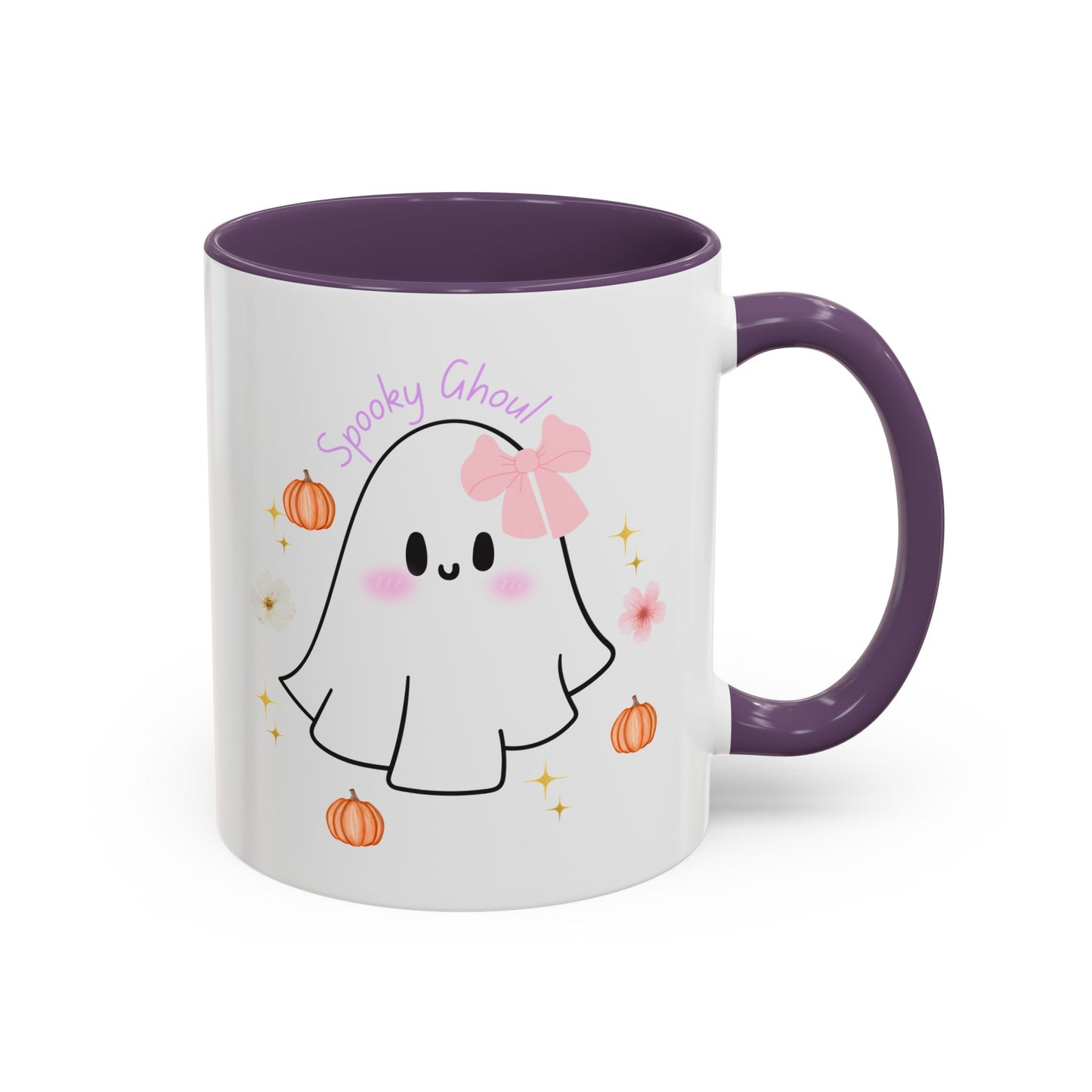 Mug - Coquette Ghost with Bows and Pumpkins for Fall Weather
