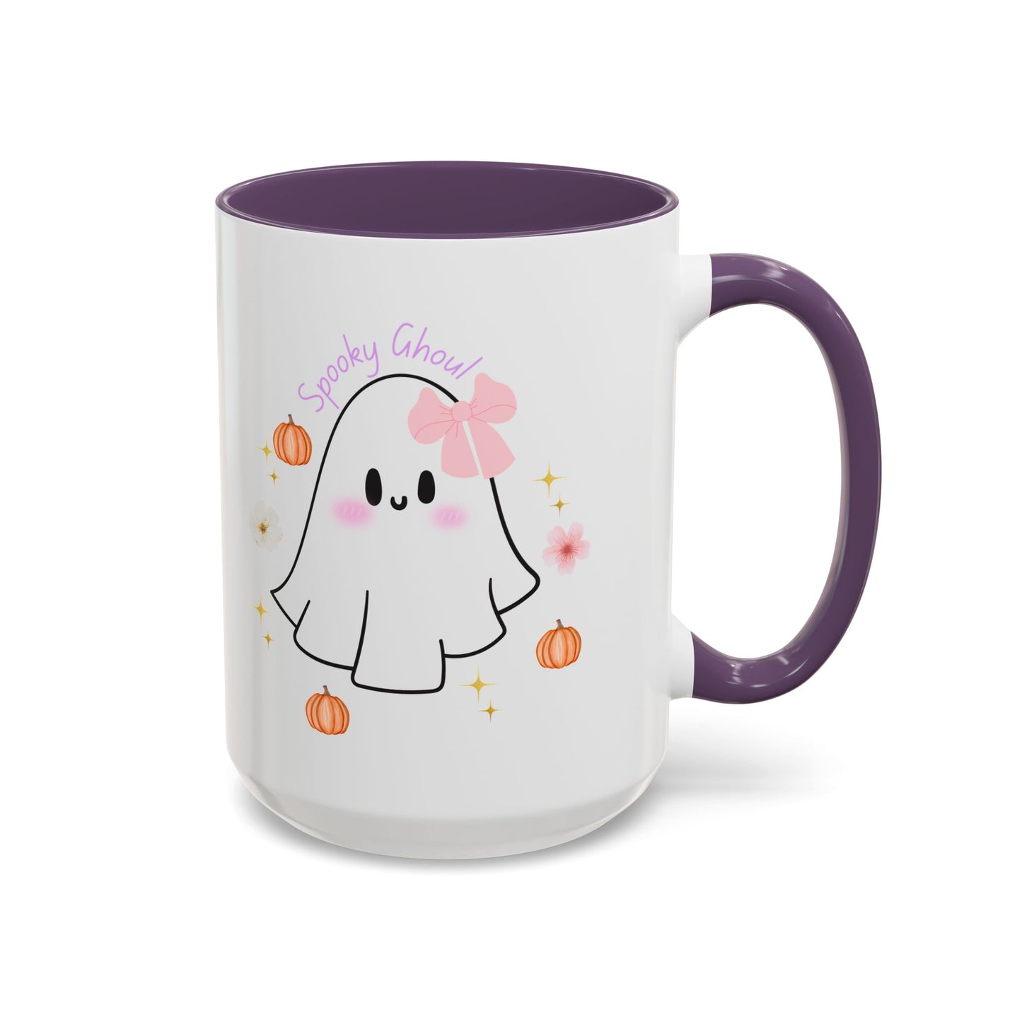 Mug - Coquette Ghost with Bows and Pumpkins for Fall Weather