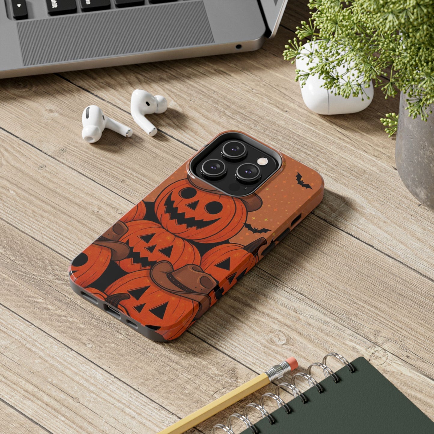 Phone Cases - Pumpkin Cowboys for Fall Time