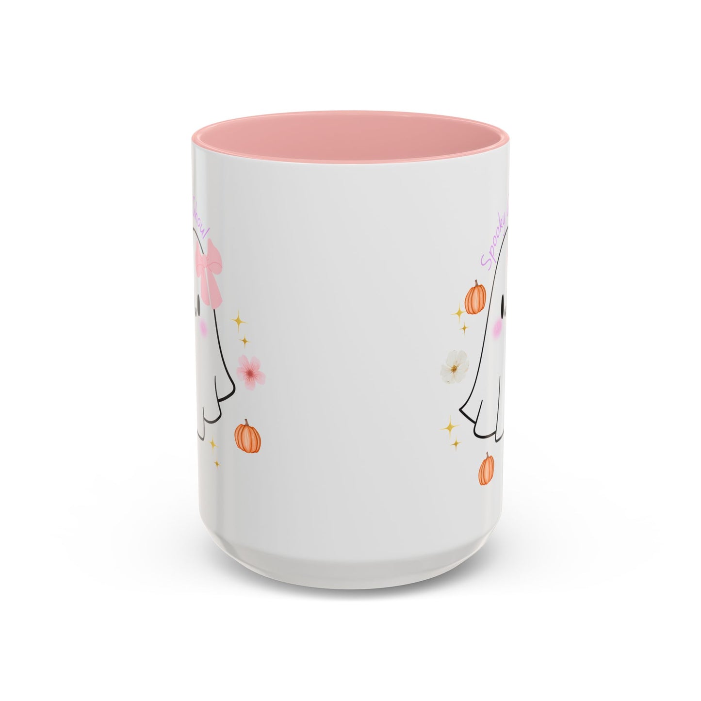 Mug - Coquette Ghost with Bows and Pumpkins for Fall Weather