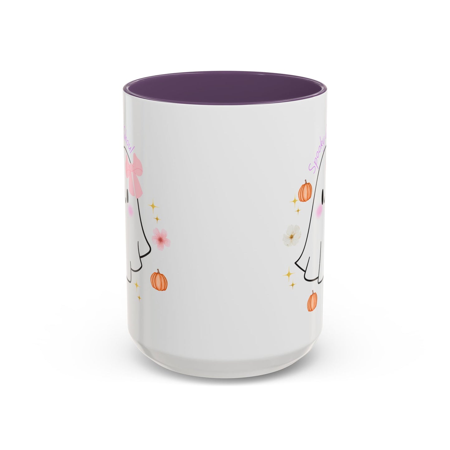 Mug - Coquette Ghost with Bows and Pumpkins for Fall Weather