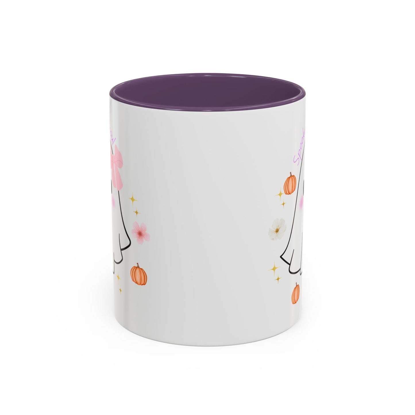 Mug - Coquette Ghost with Bows and Pumpkins for Fall Weather