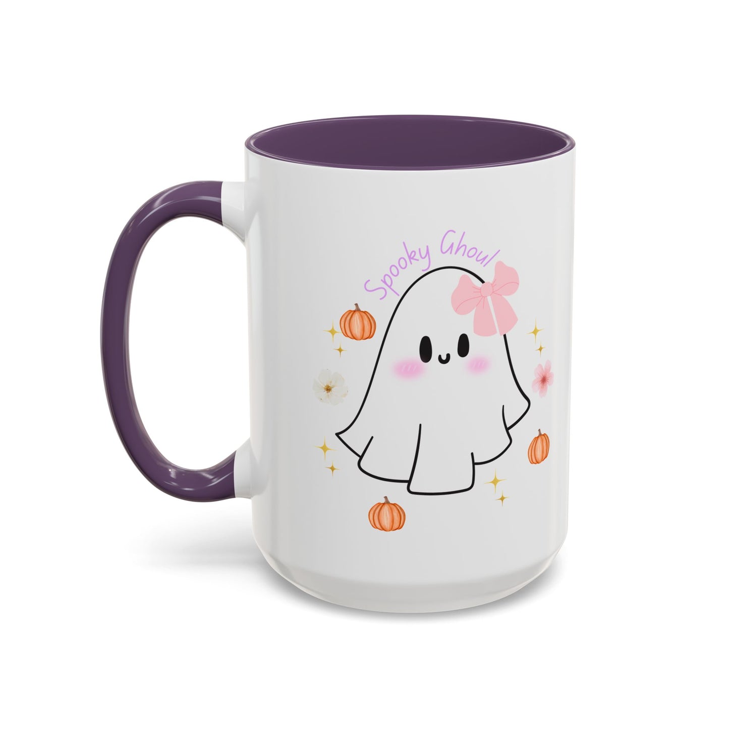 Mug - Coquette Ghost with Bows and Pumpkins for Fall Weather