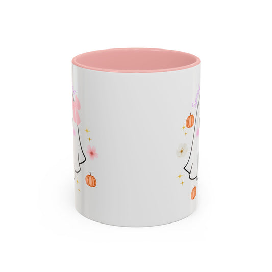 Mug - Coquette Ghost with Bows and Pumpkins for Fall Weather